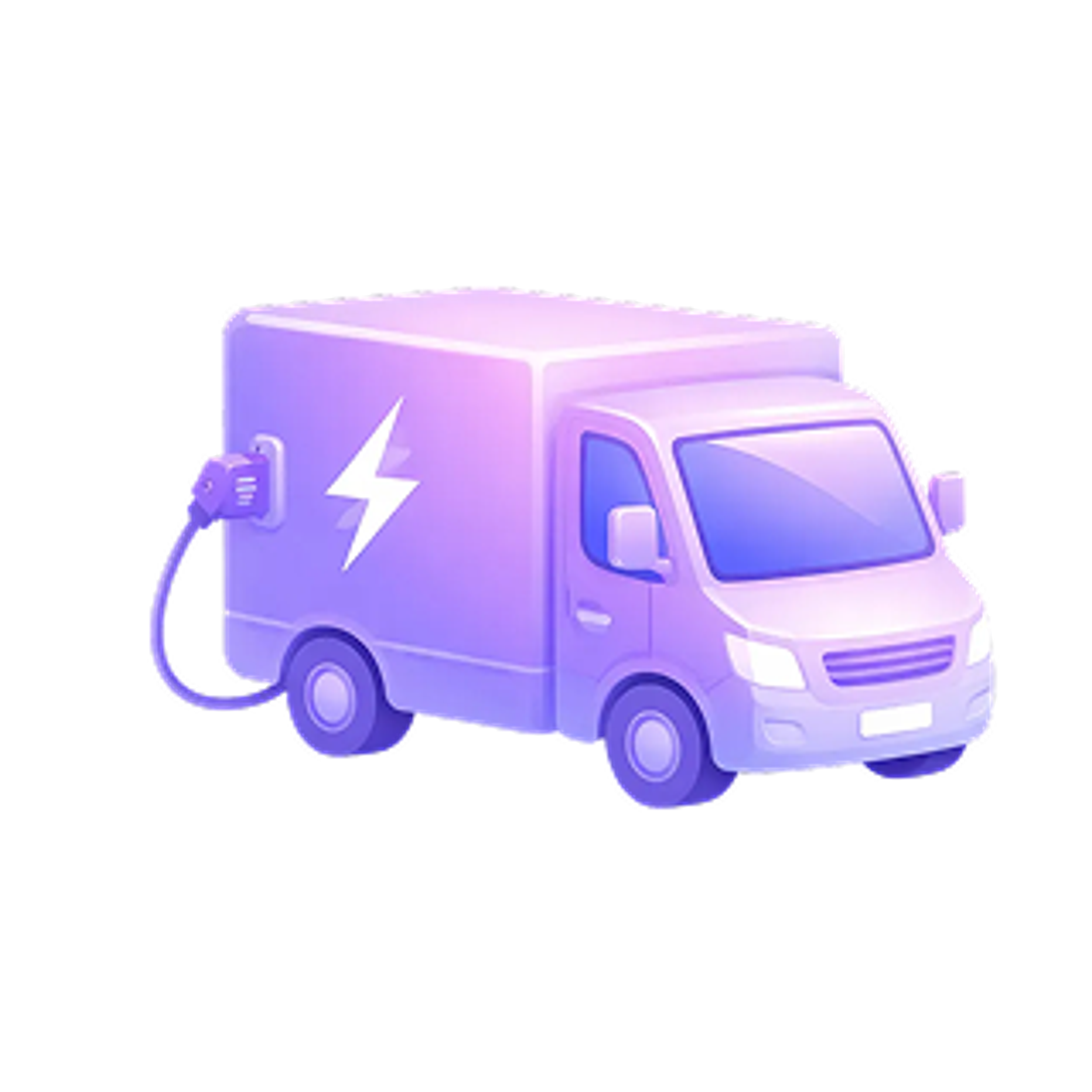 truck with electric symbol on side