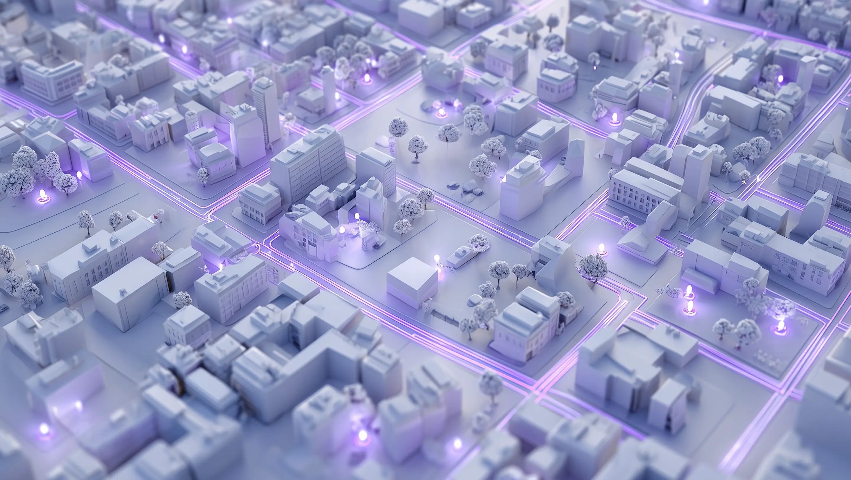 3d city with chargers and cars