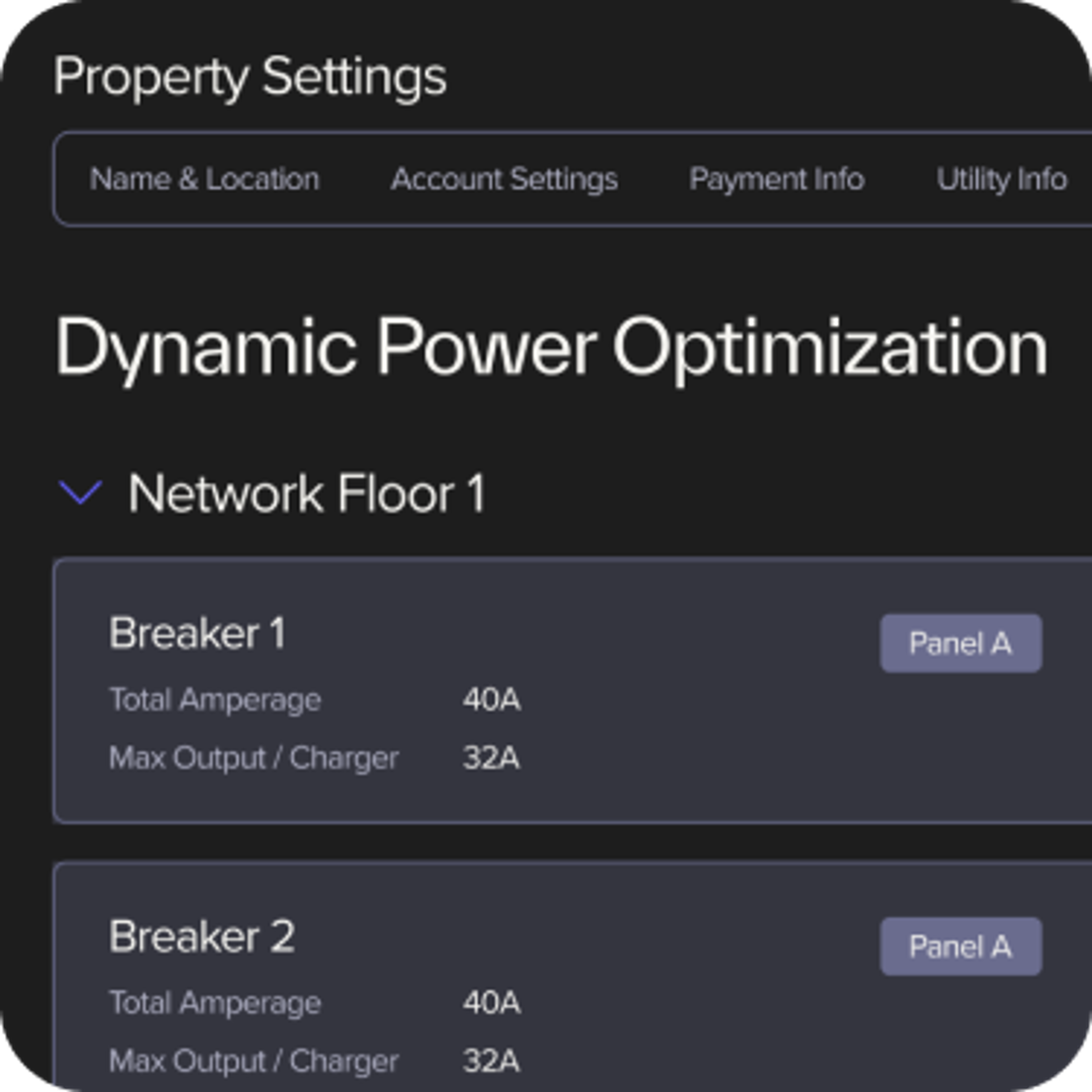 dynamic power optimization dashboard