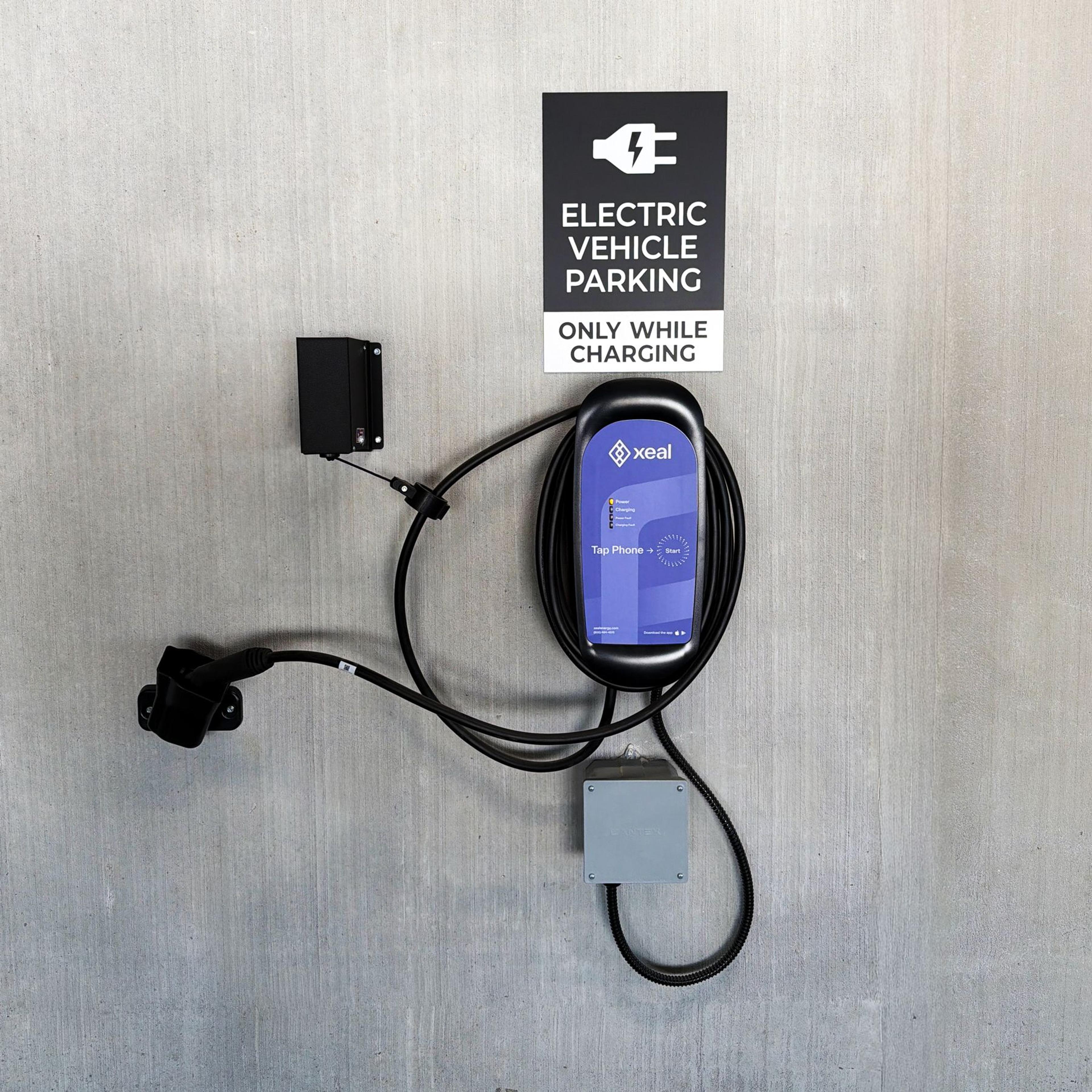 Xeal charger hanging on wall