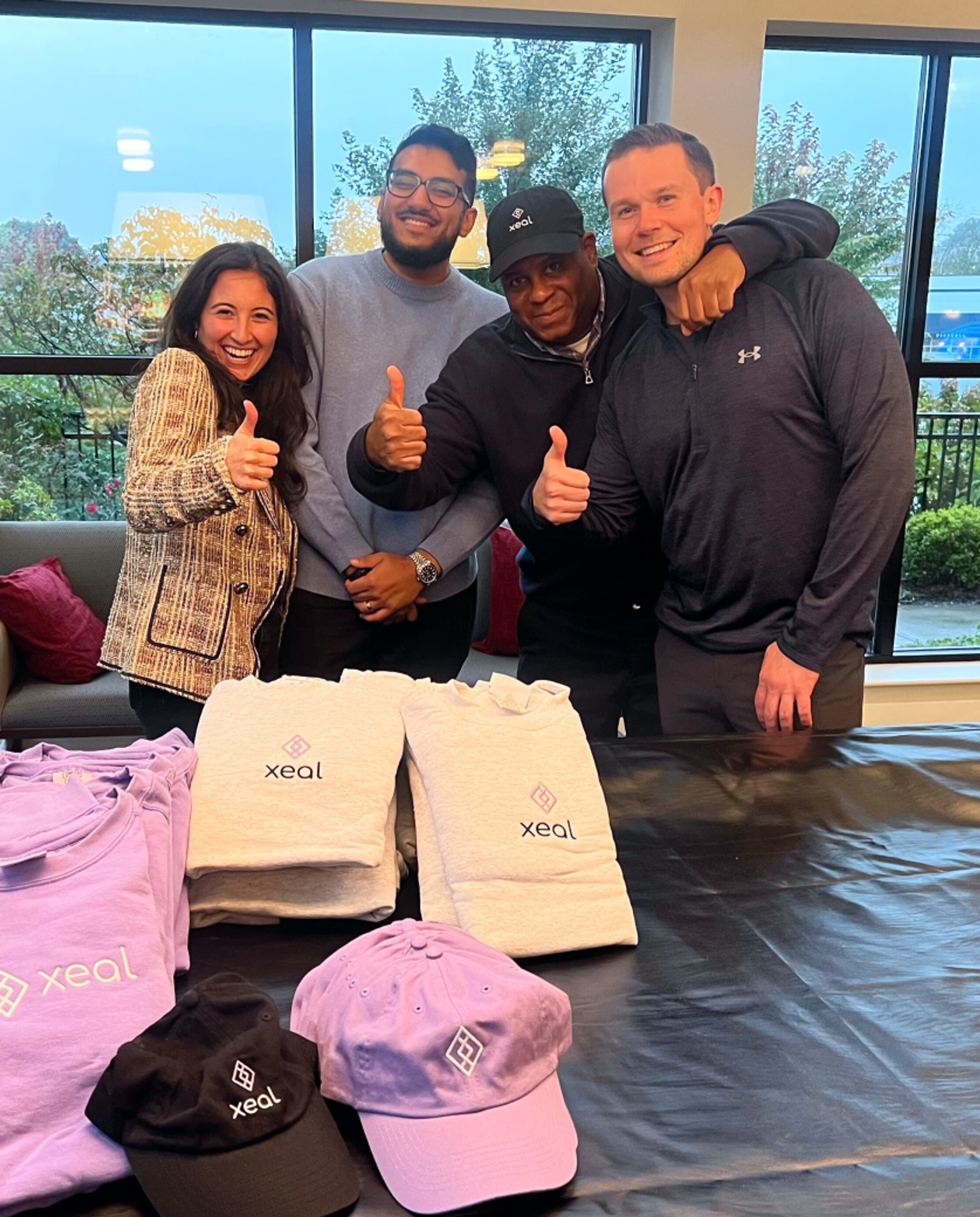 2 men talking next to electrical box