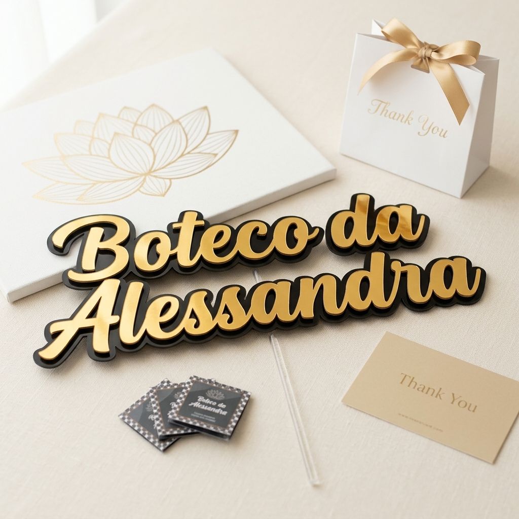 Topo de bolo personalizado, foto de catálogo