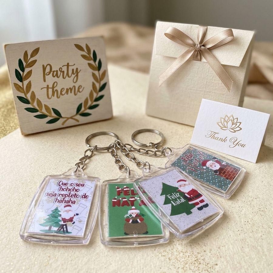 Chaveiro de acrílico personalizado, foto de catálogo