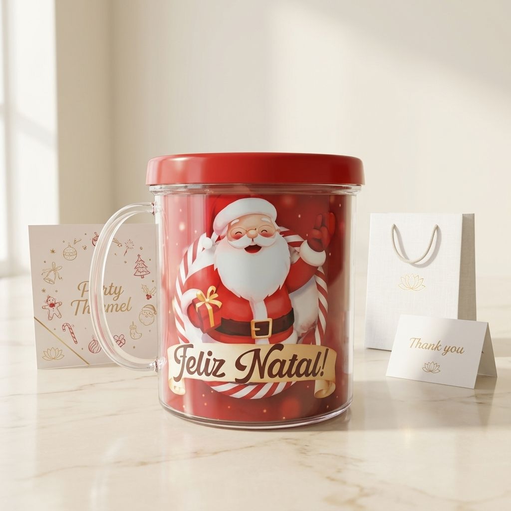 Caneca de acrílico personalizada, foto de catálogo