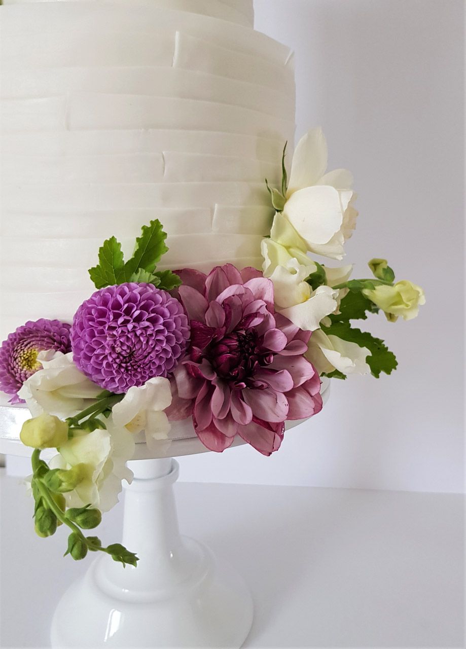 Wedding Cake featuring our edible flowers by Clare Ann Taylor