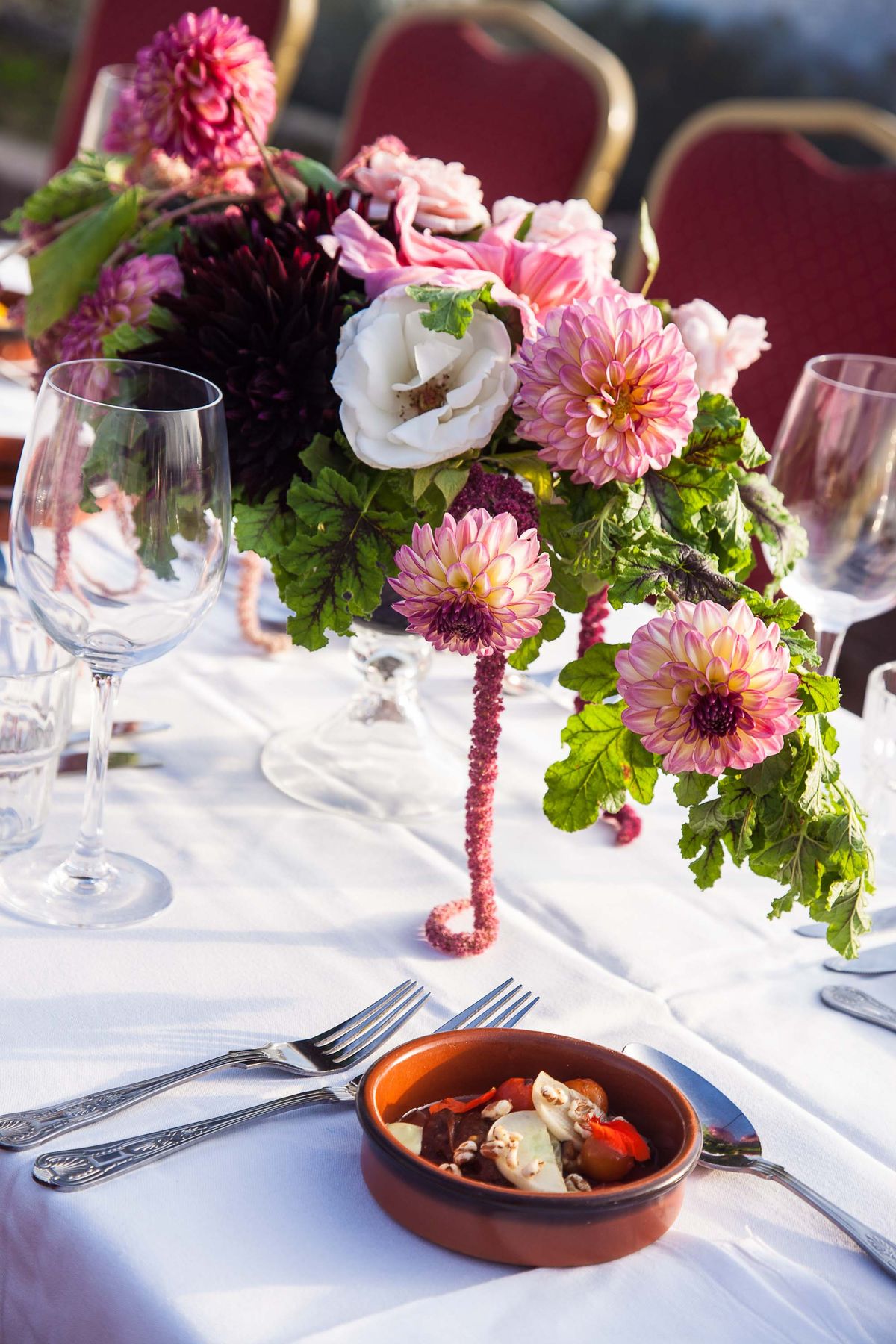 Table setting at Flora, Fauna and Food event 2019