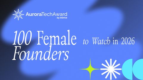 Logo Aurora Tech Award by InDrive - 100 Female Founders to Watch in 2026