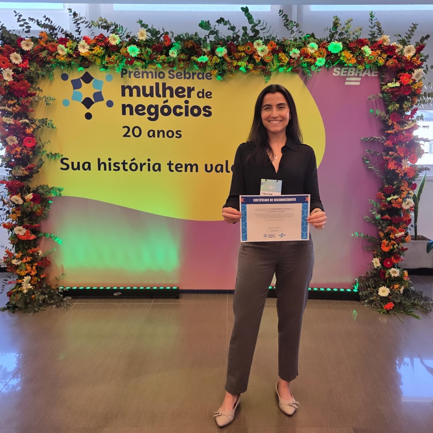 Mariane Theobaldo é finalista do Prêmio Sebrae Mulher de Negócios RJ em Ciência e Tecnologia