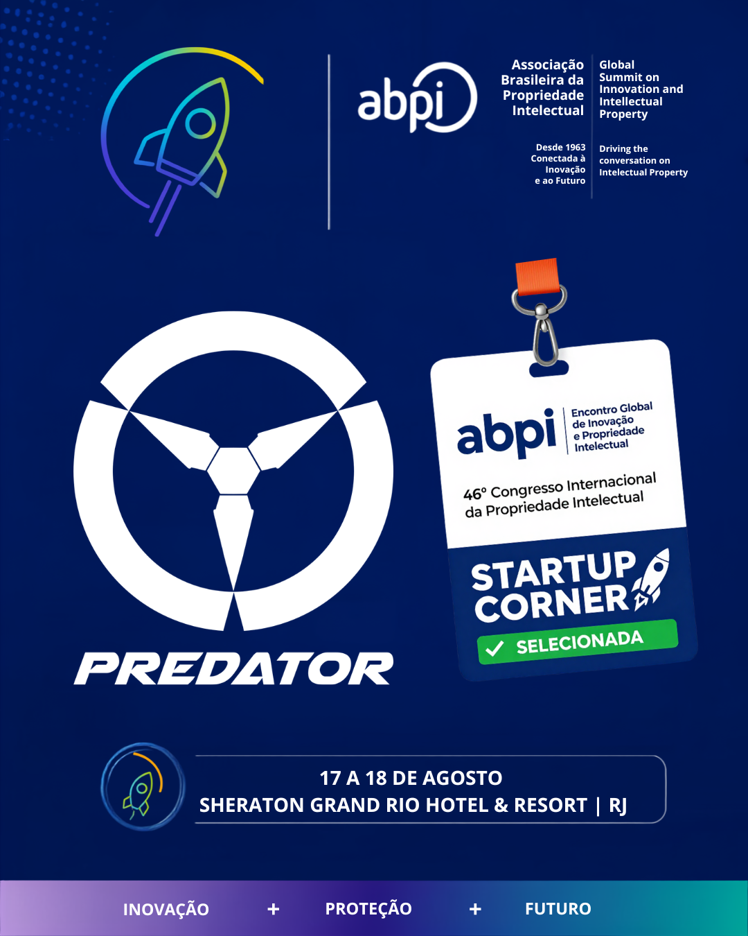 Predator é selecionada para o Startup Corner no 46º Congresso Internacional da ABPI