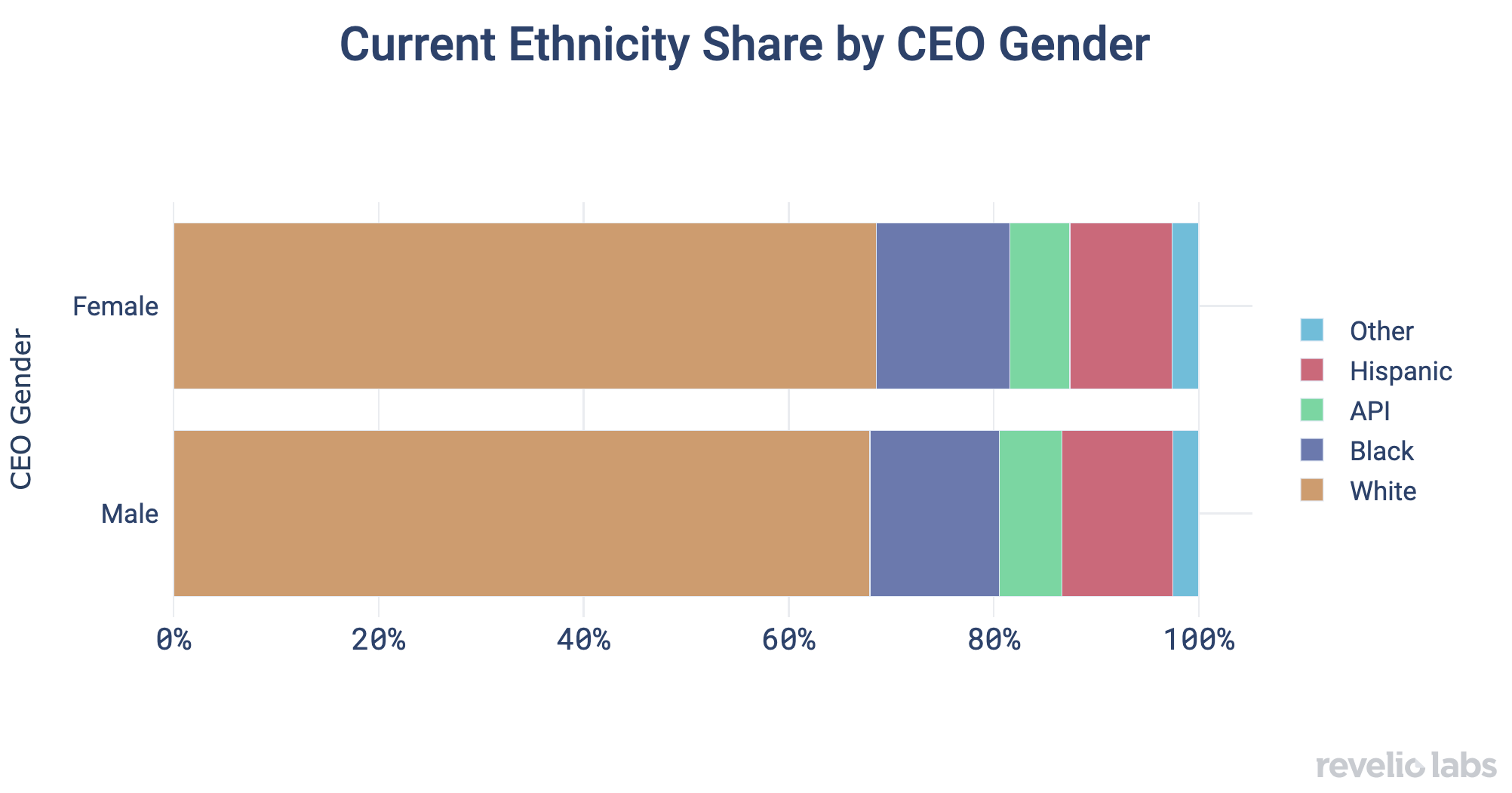 Current Ethnicity Share by CEO Gender