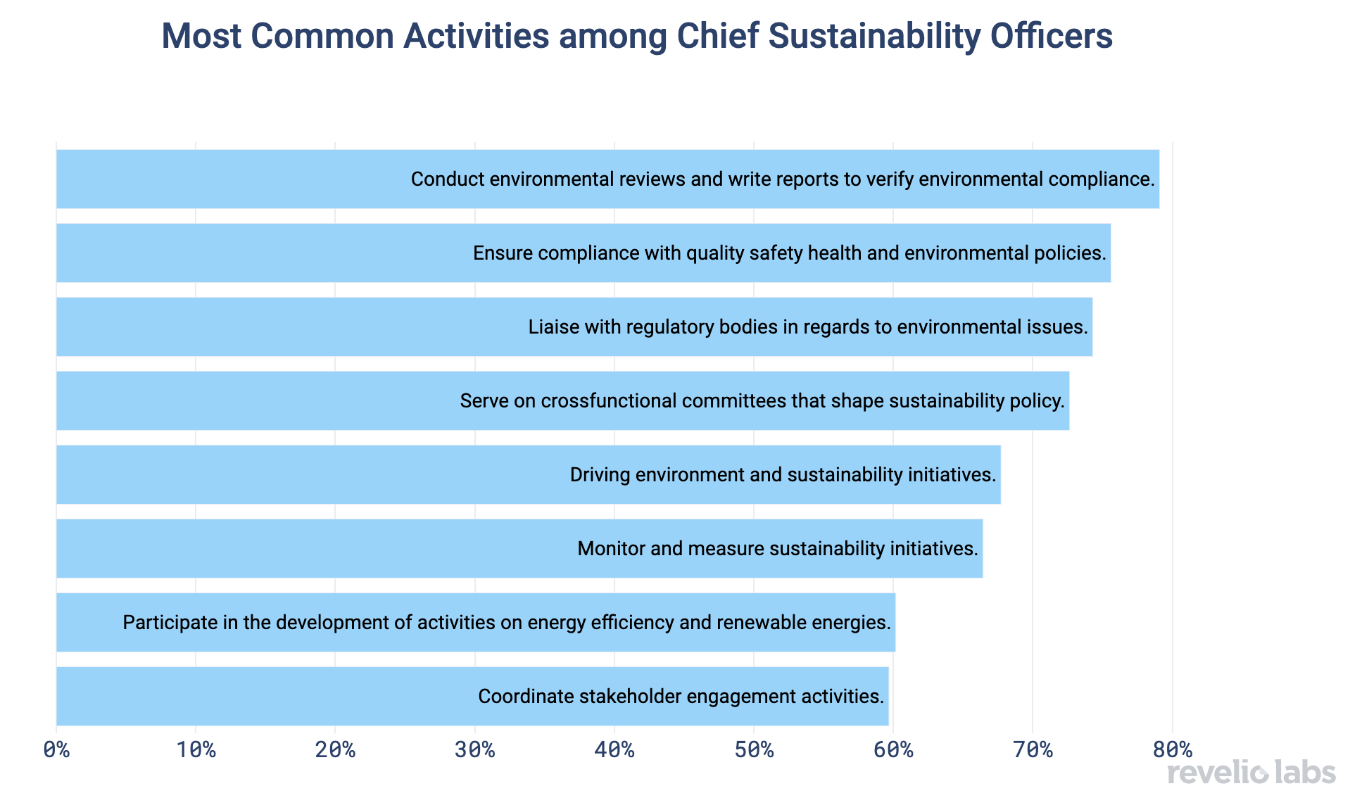 Most Common Activities among Chief Sustainbility Officers