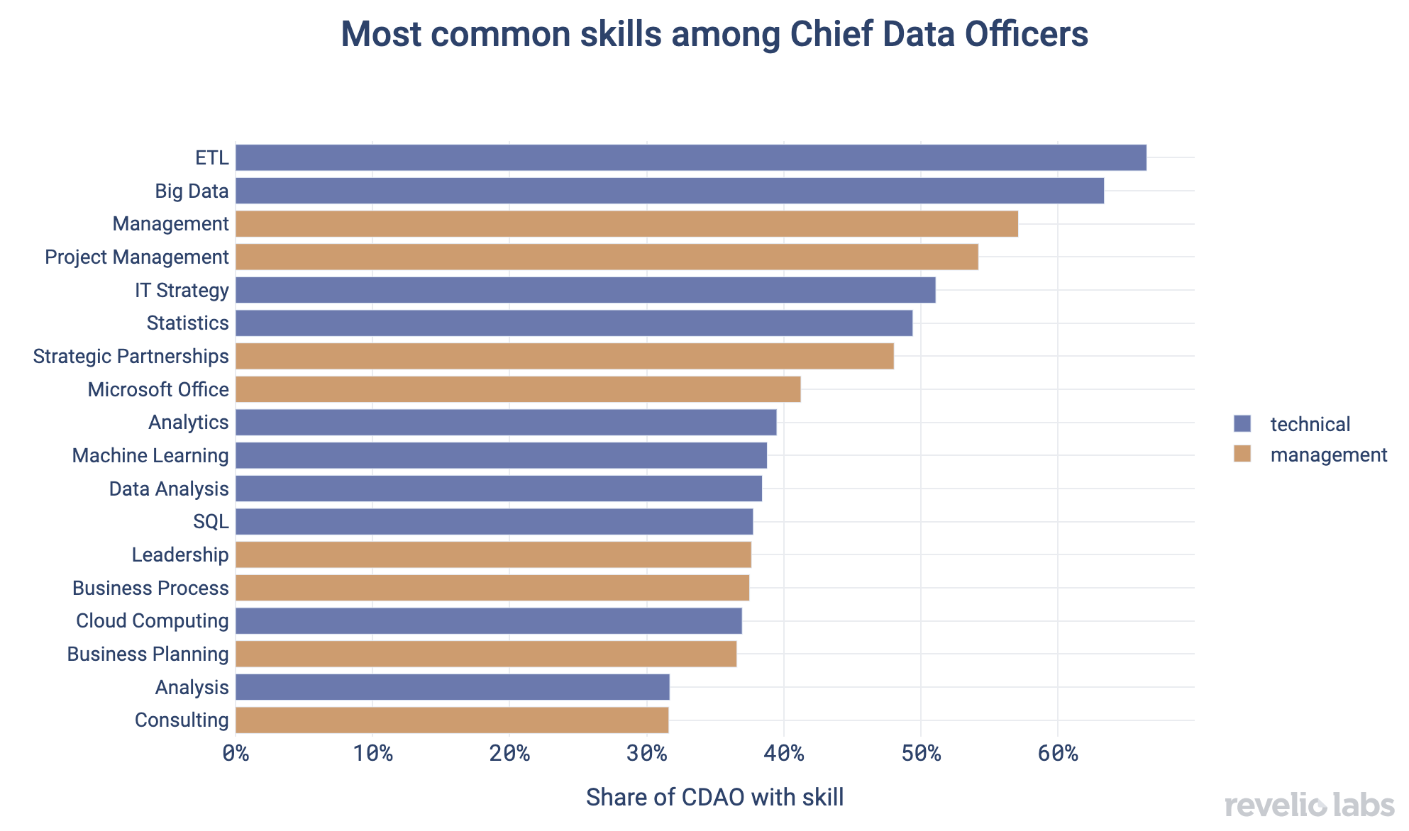 Most Common Skills among Chief Data Officers