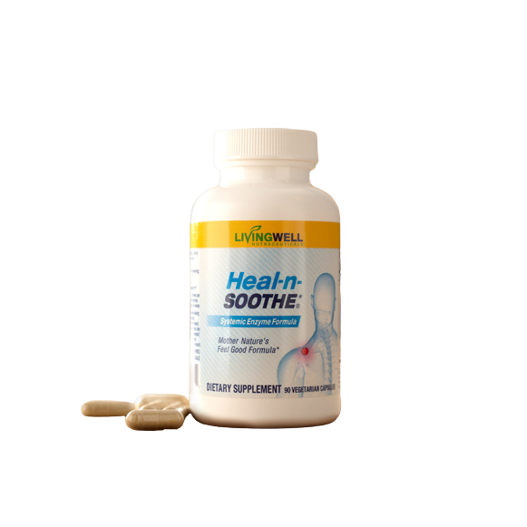 Living Well Nutraceuticals Heal-n-Soothe® Systemic Enzyme Formula 
