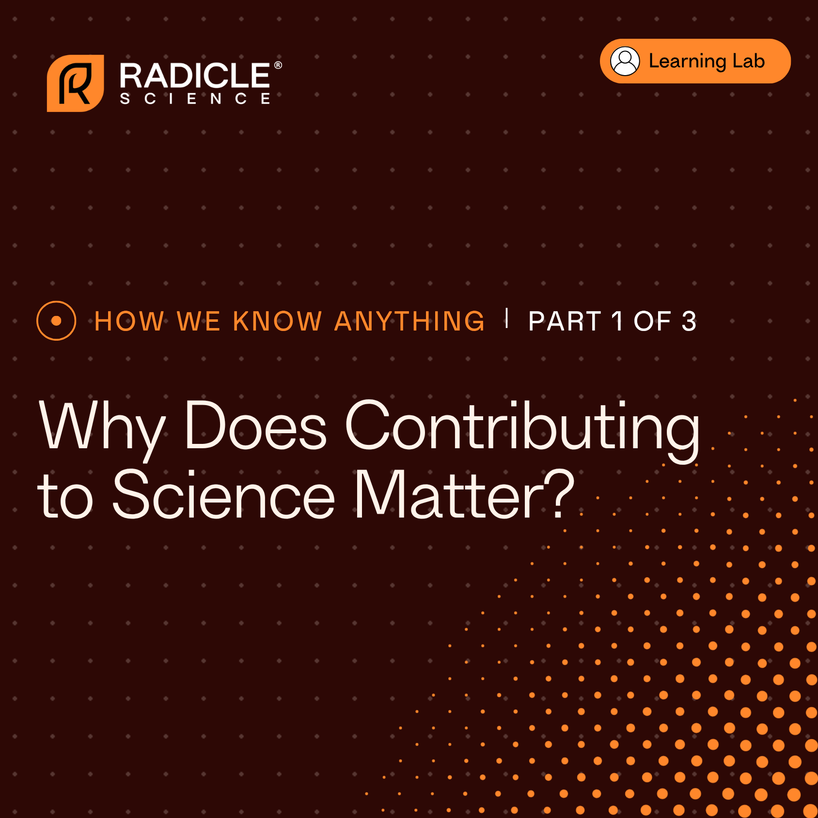 Why Does Contributing to Science Matter?