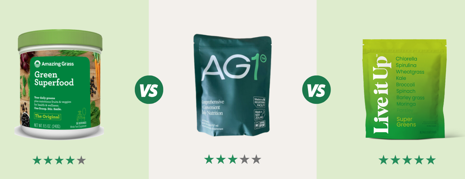 Athletic Greens vs. Green Vibrance vs. Live it Up Super Greens: What’s Best?