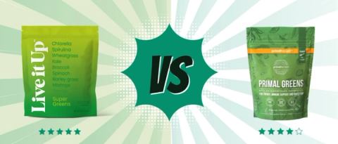 Live it Up Super Greens vs. Primal Greens