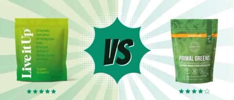 Live it Up Super Greens vs. Primal Greens