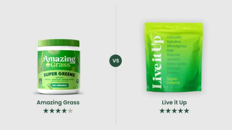 Amazing Grass vs. Live it Up Super Greens