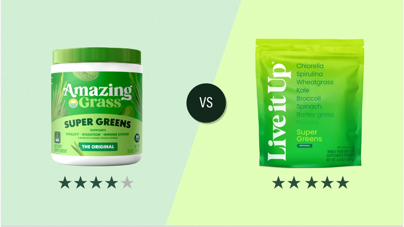 Amazing Grass vs. Live it Up Super Greens: Which Greens Powder Is Best?
