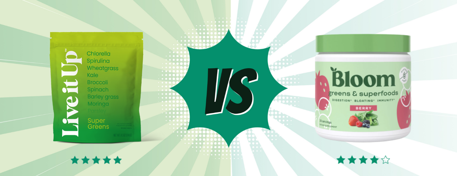 Bloom Greens & Superfoods vs. Live it Up Super Greens, According to a Dietitian