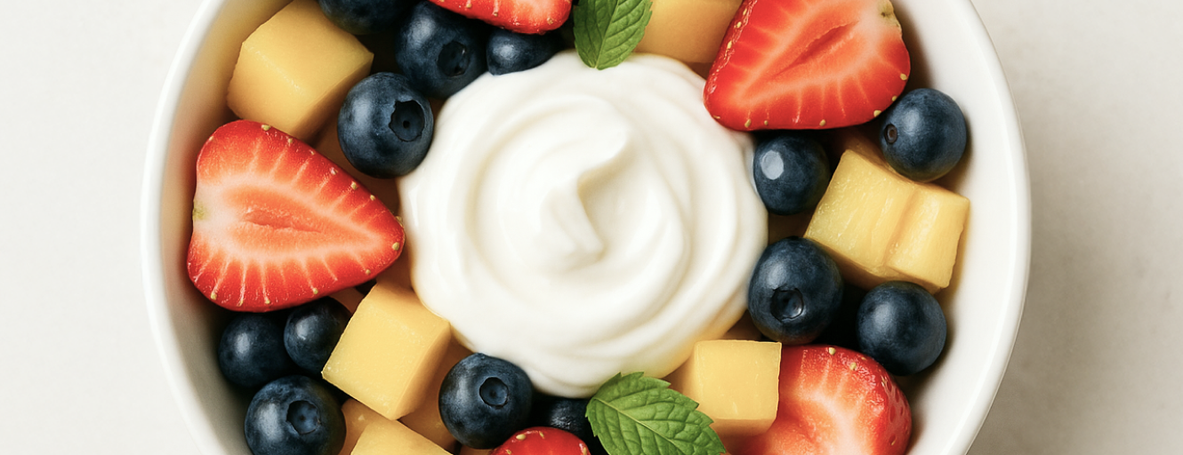 Healthy Fruit Salad Recipe With a Greens Powder Boost