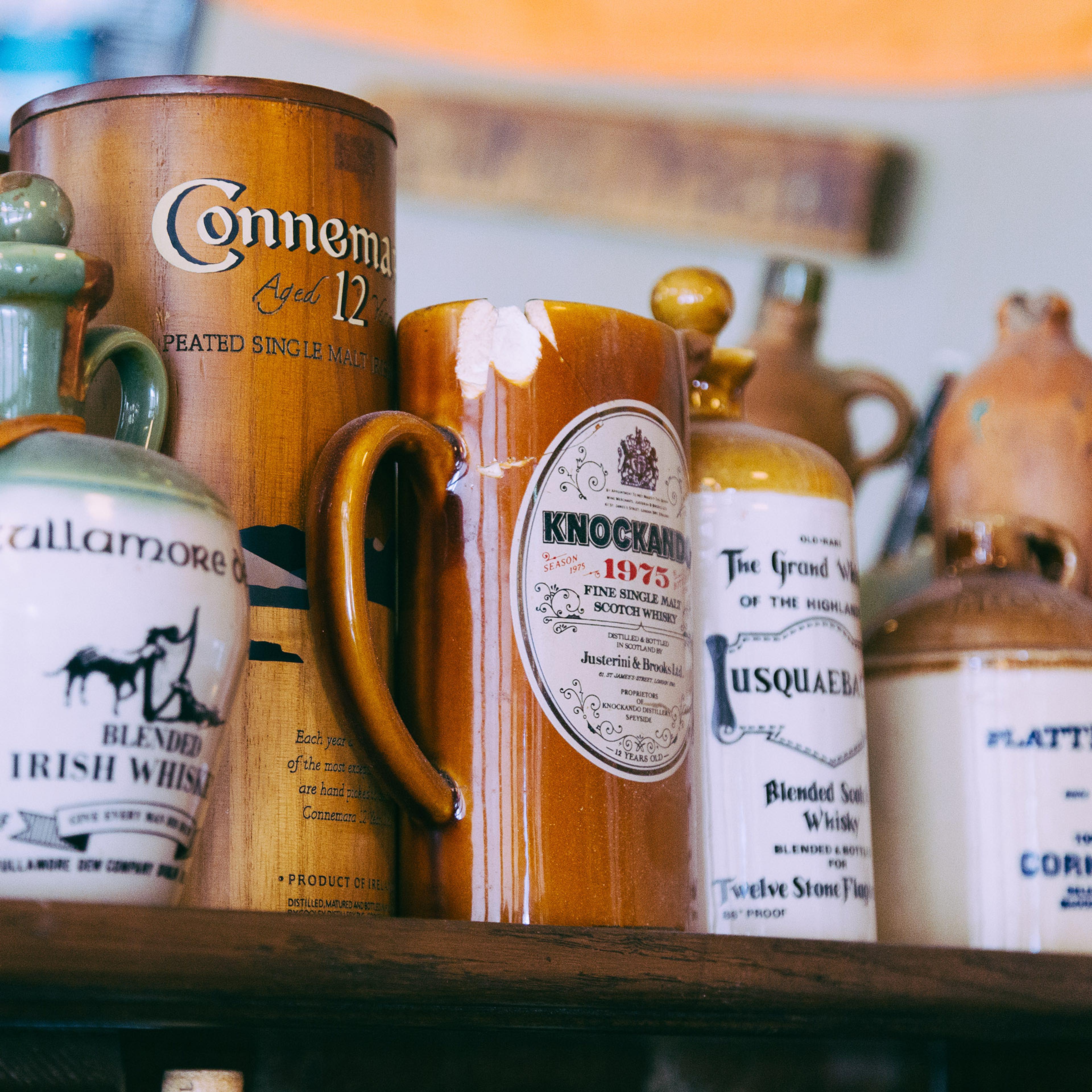 Whiskies and steins