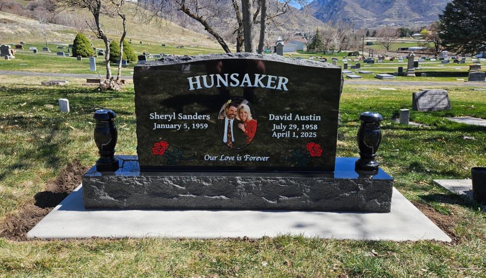 Companion Uprights by Utah Headstone Design