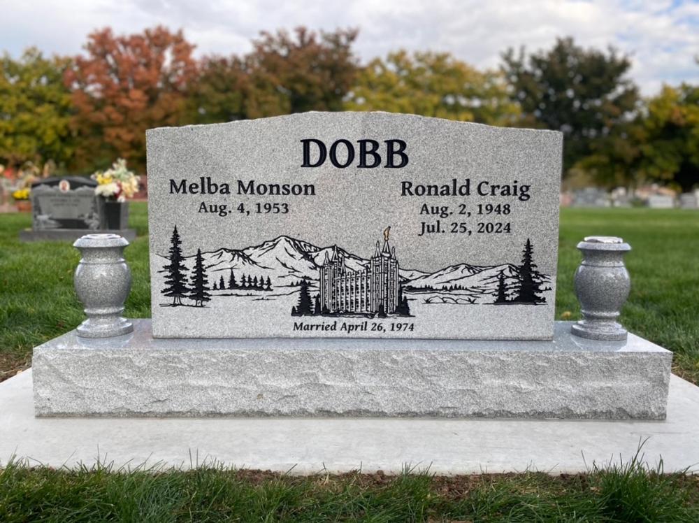 Companion Uprights by Utah Headstone Design