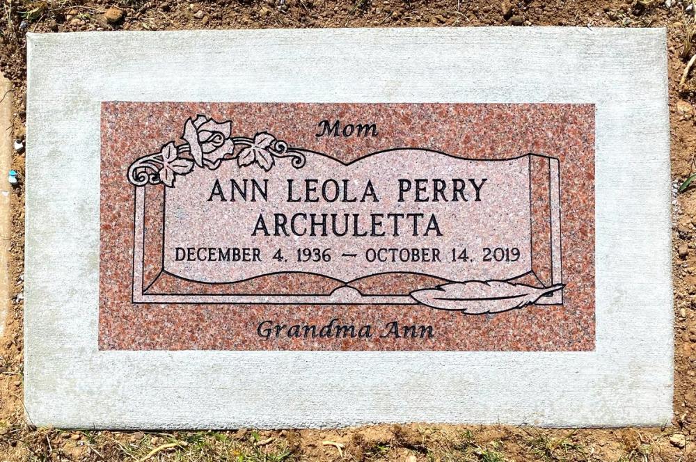 Individual Flush Mounts by Utah Headstone Design