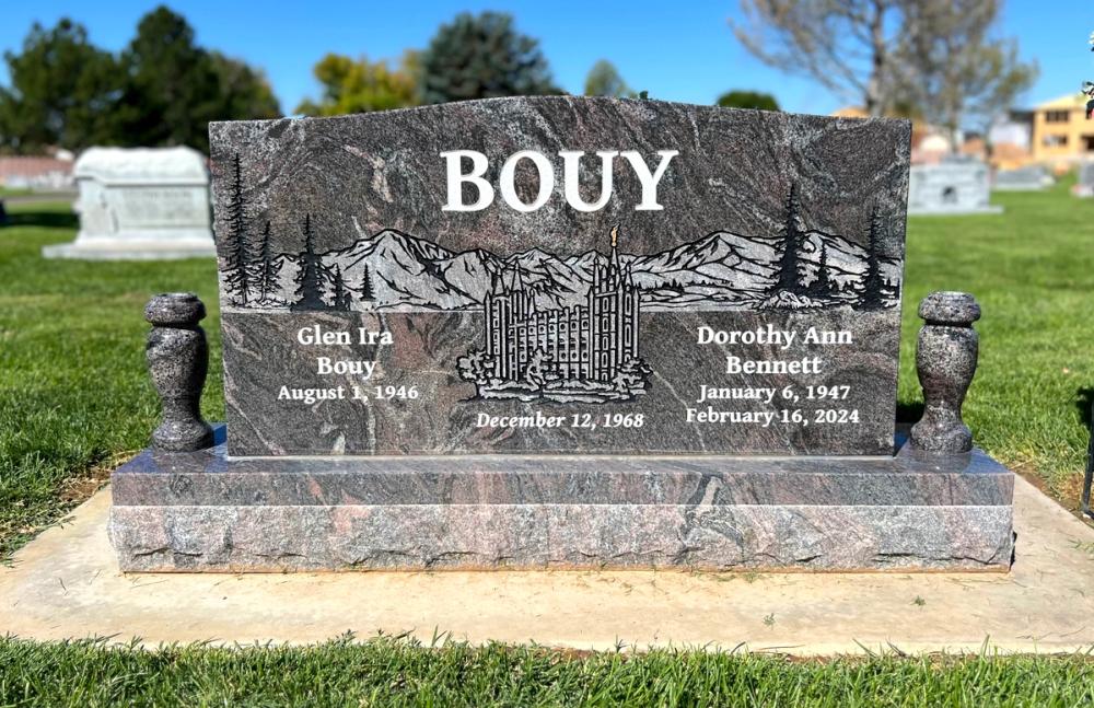 Companion Uprights by Utah Headstone Design
