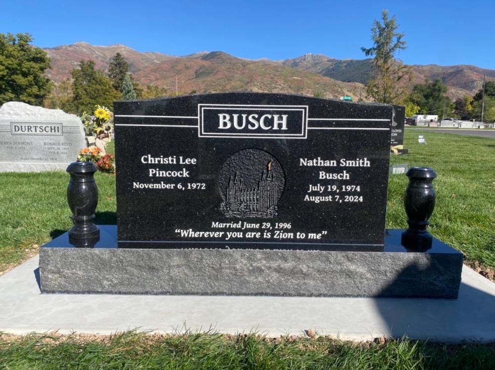 Companion Uprights by Utah Headstone Design