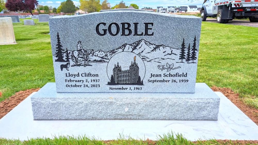 Companion Uprights by Utah Headstone Design