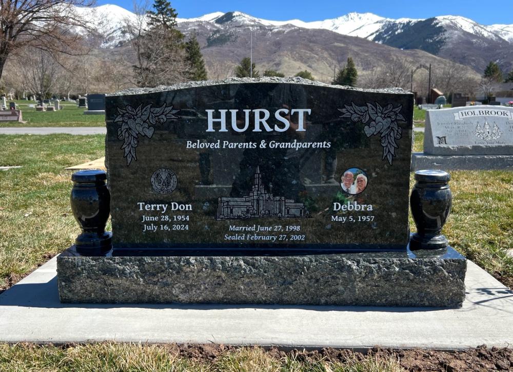 Companion Uprights by Utah Headstone Design