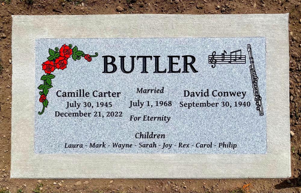 Companion Flush Mounts by Utah Headstone Design