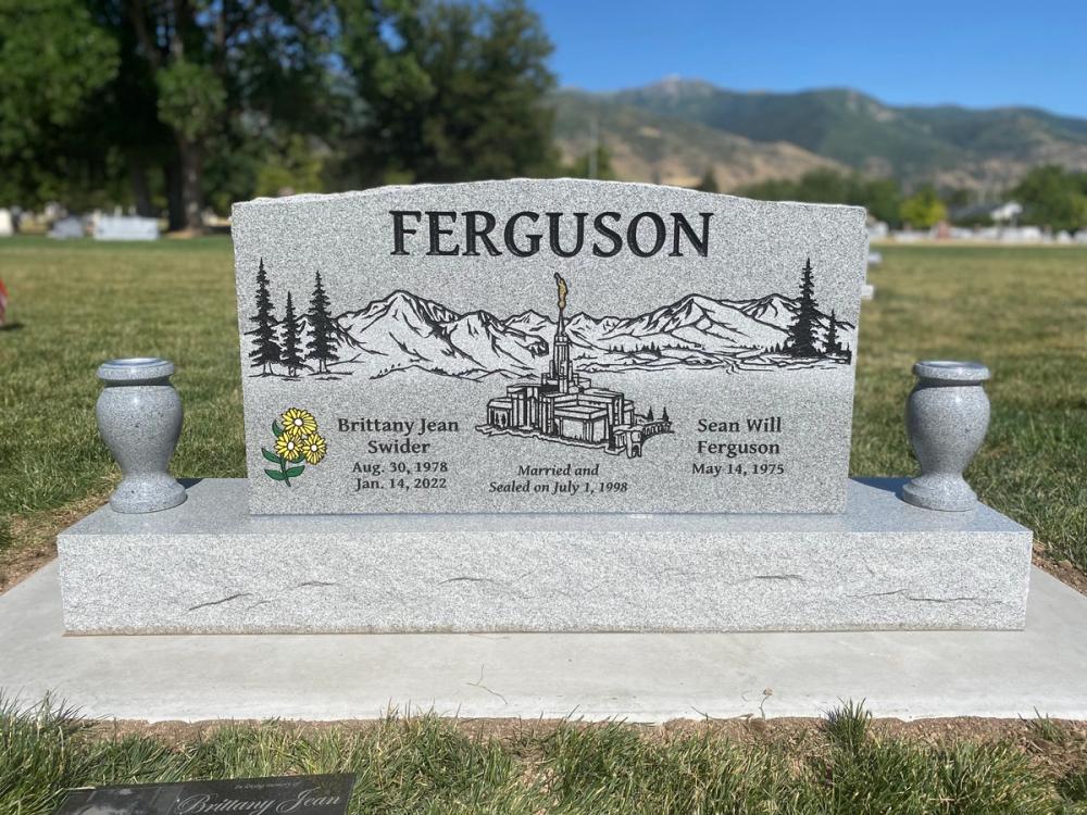 Companion Uprights by Utah Headstone Design