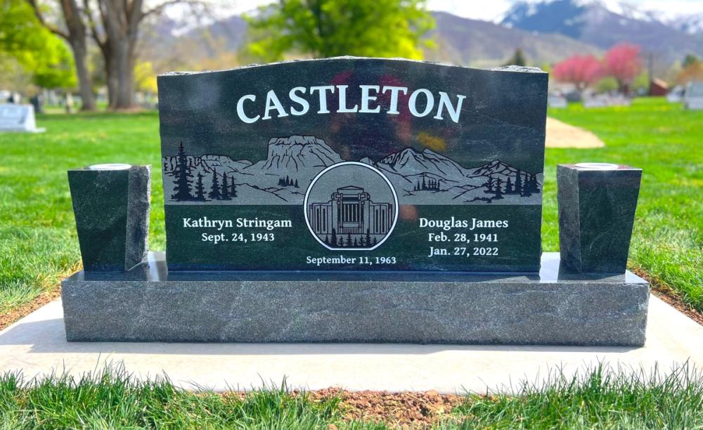 Companion Uprights by Utah Headstone Design