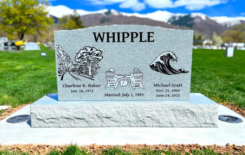 Companion Uprights by Utah Headstone Design