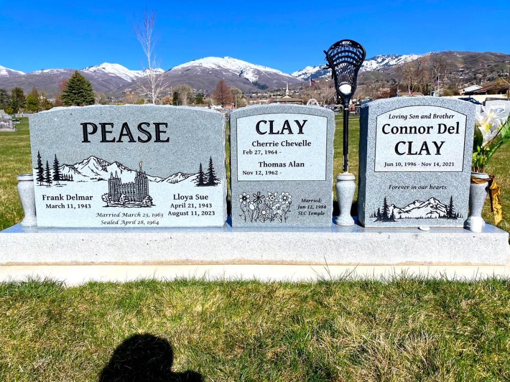 Companion Uprights by Utah Headstone Design