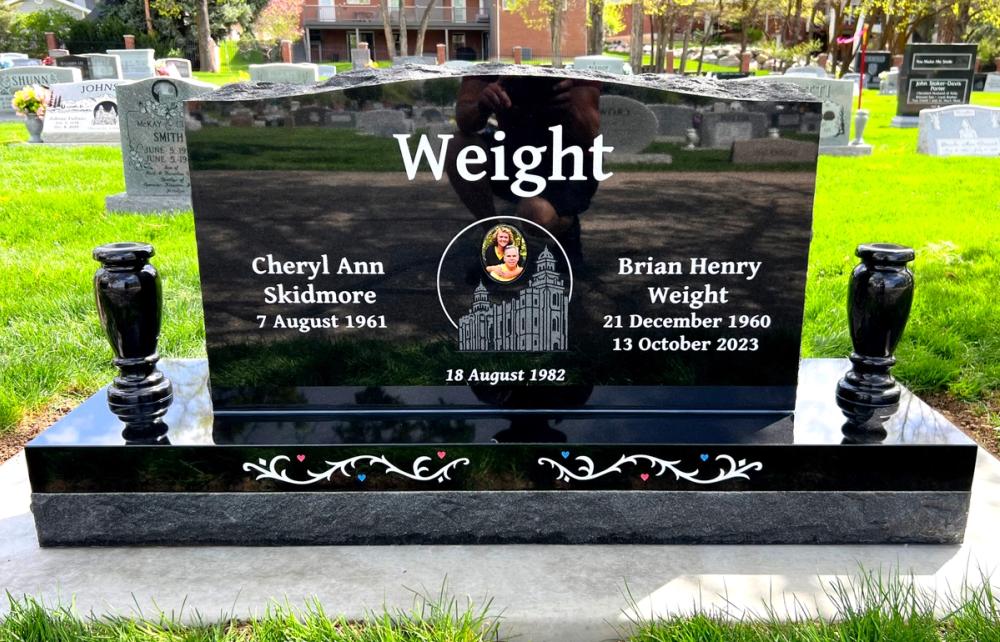 Companion Uprights by Utah Headstone Design