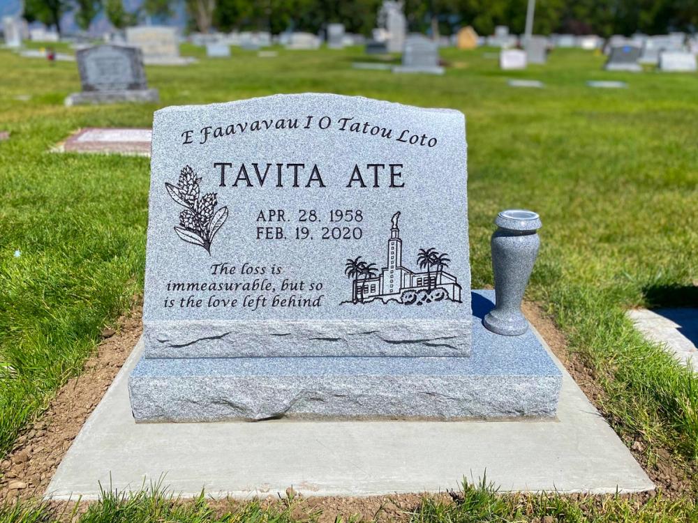 Individual Slants by Utah Headstone Design