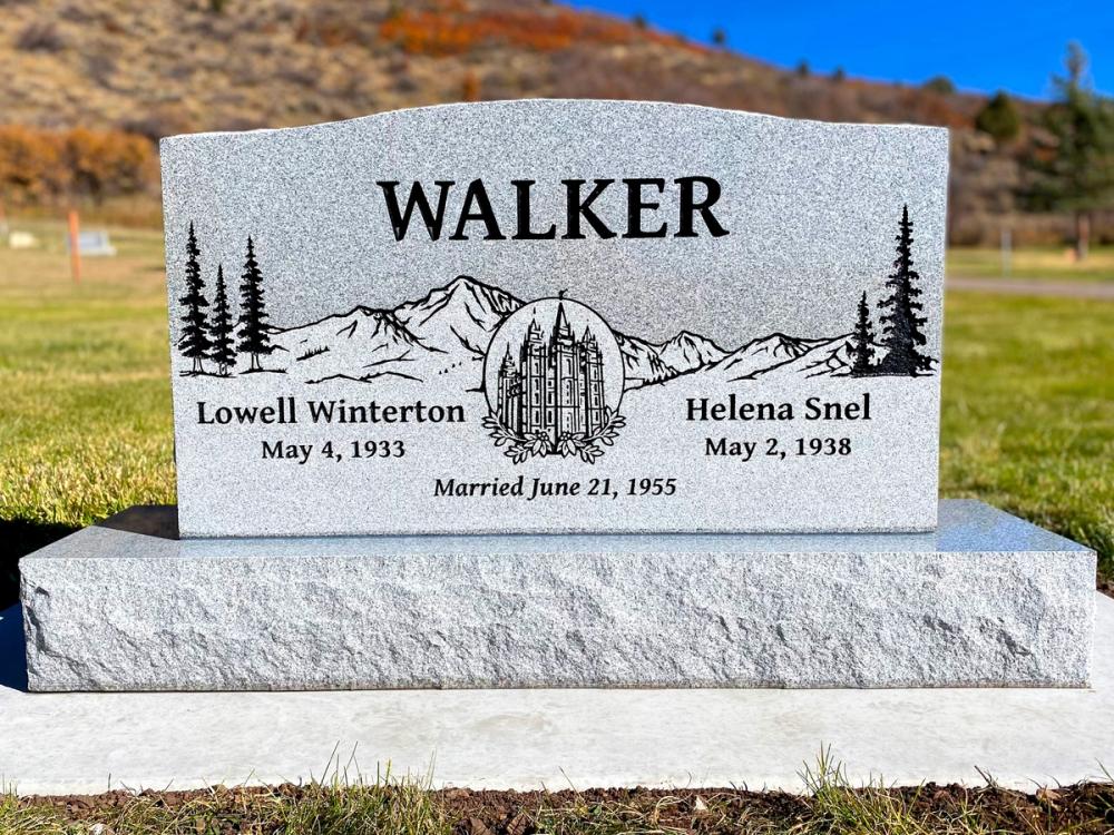 Companion Uprights by Utah Headstone Design