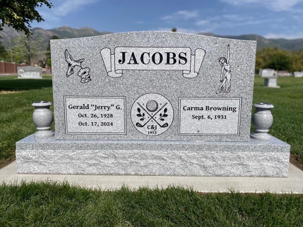 Companion Uprights by Utah Headstone Design