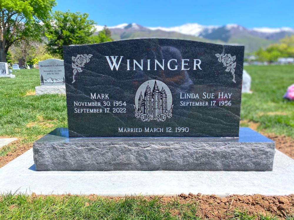 Companion Uprights by Utah Headstone Design