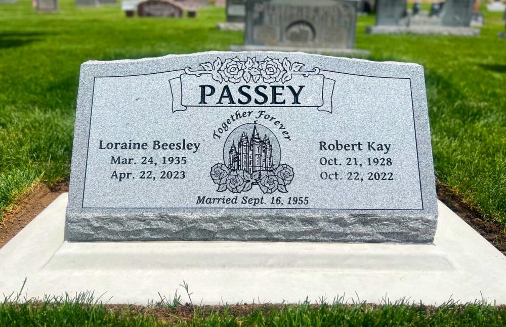 Companion Slants by Utah Headstone Design