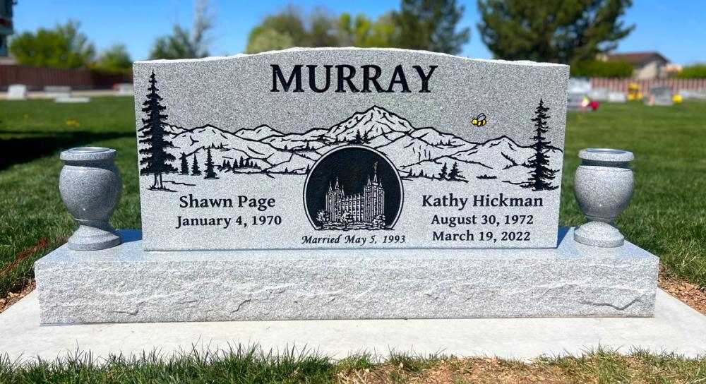Companion Uprights by Utah Headstone Design