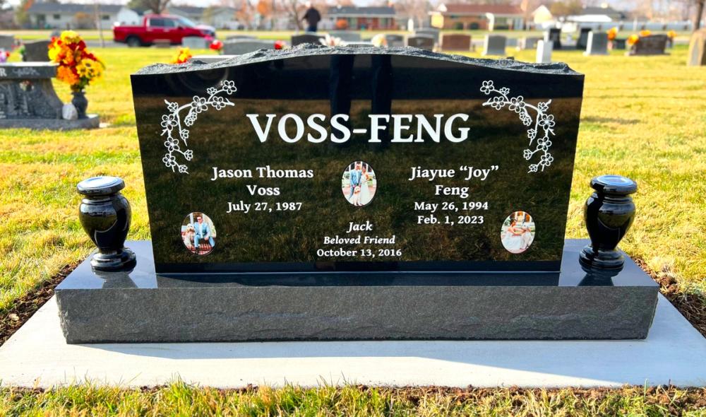 Companion Uprights by Utah Headstone Design