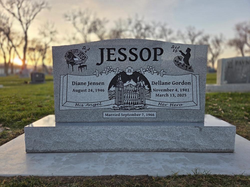 Companion Uprights by Utah Headstone Design