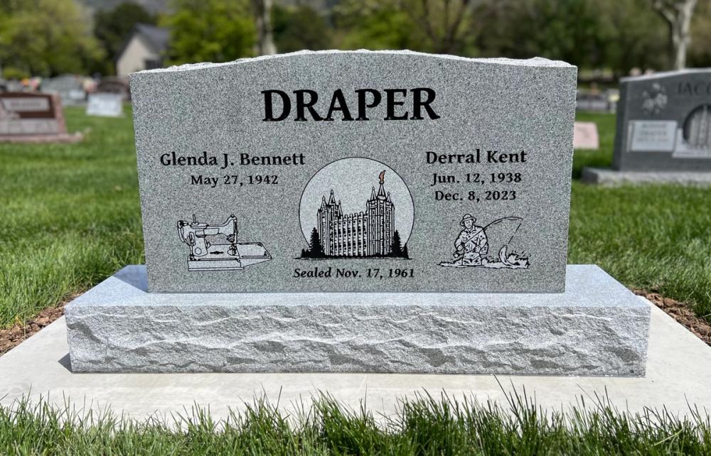 Companion Uprights by Utah Headstone Design