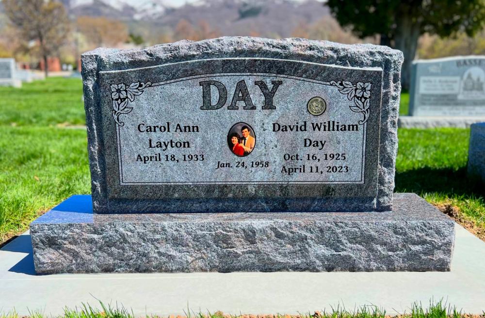 Companion Uprights by Utah Headstone Design
