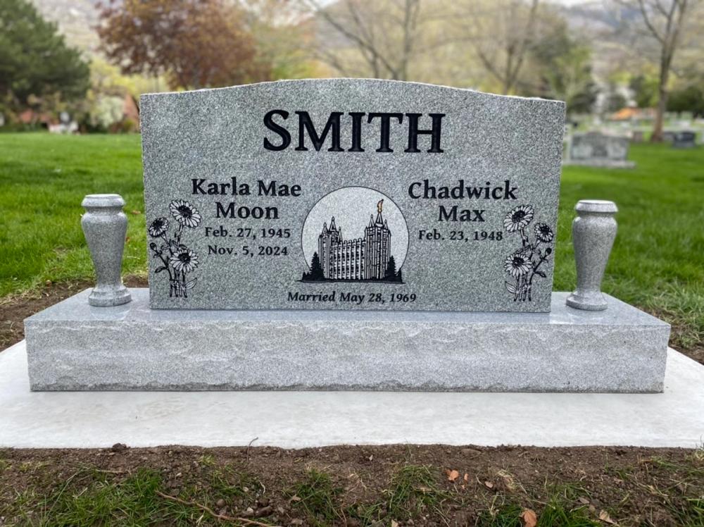 Companion Uprights by Utah Headstone Design